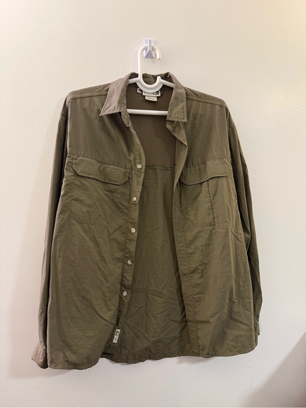 REI Men's Olive Green Lightweight Shirt Jacket